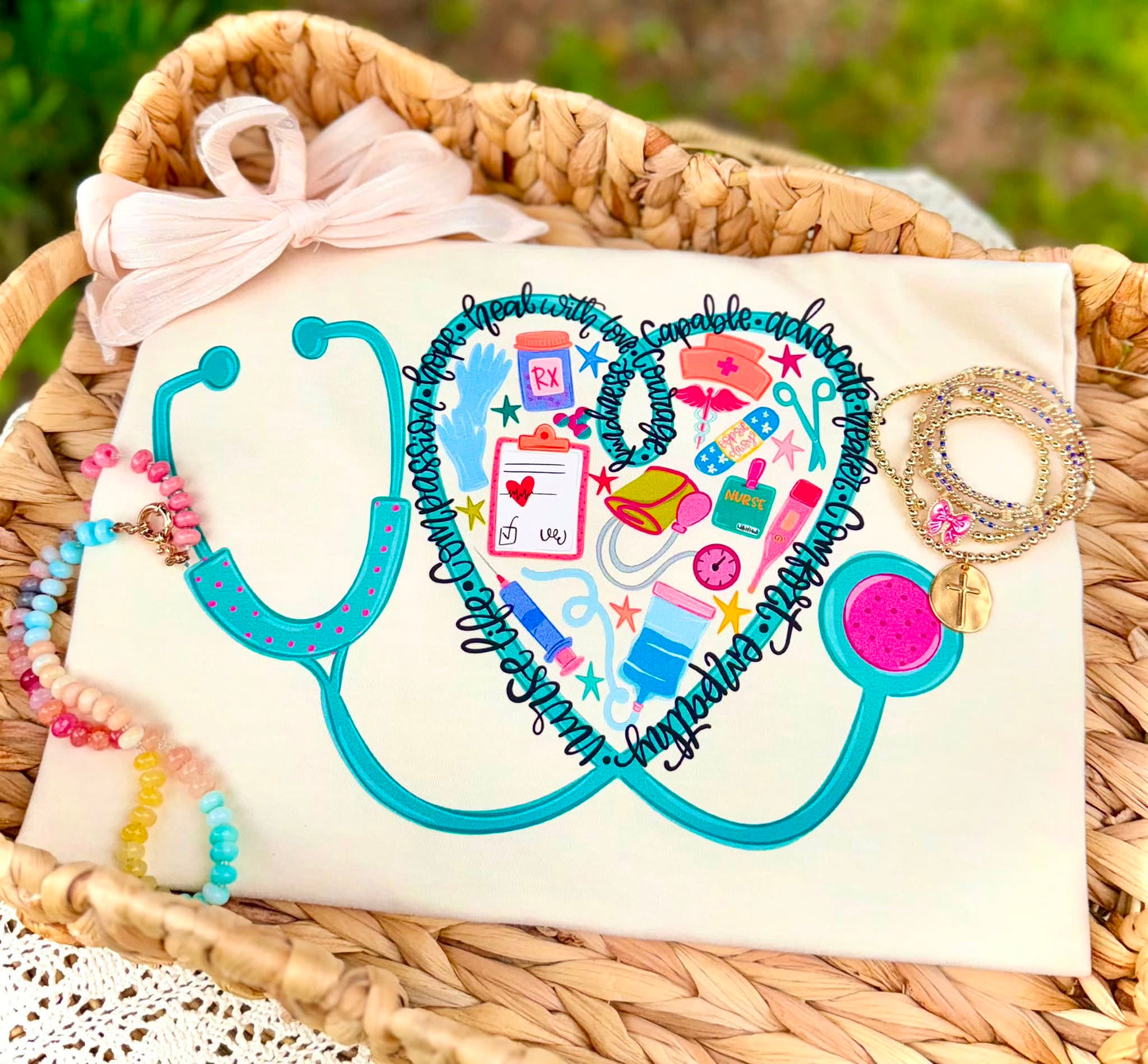 Nurse stethoscope Tee