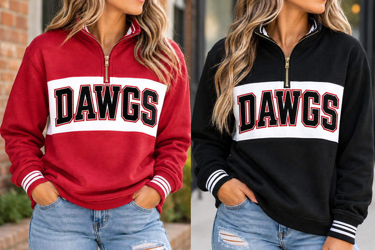Varsity Quarter Zip pullover (only available for a limited time) – J&M ...